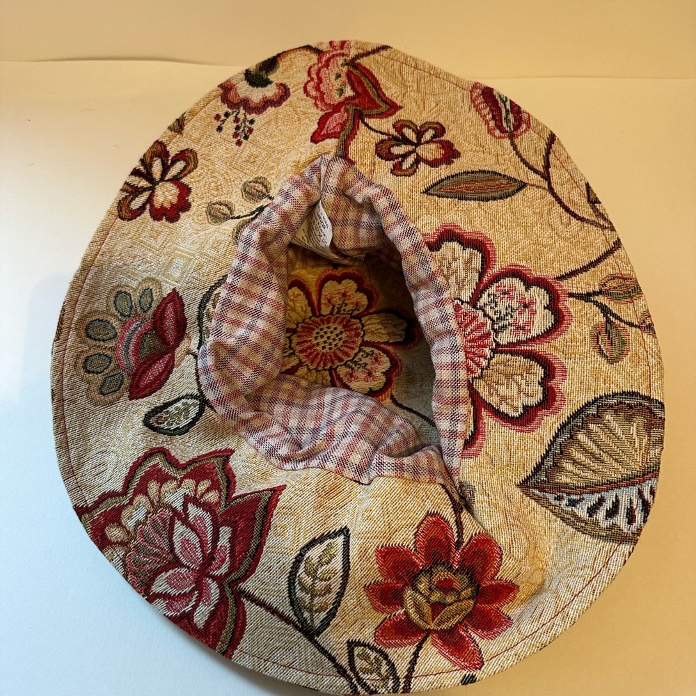 Vanessa foglia Abitart houndstooth Pattern Bucket Hat Made In Italy - Picture 6 of 8